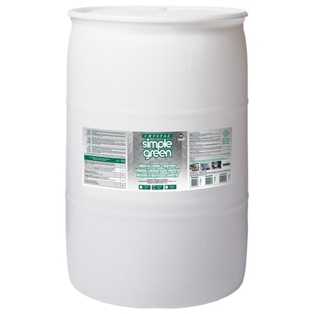 Simple Green Cleaner and Degreaser, Crystal, Biodegradable, 55 gal, Drum 19055